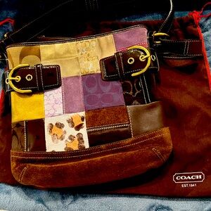 Eva Purple Patchwork Purse